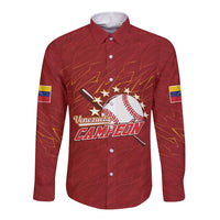 Venezuela Baseball Custom Long Sleeve Button Shirt Campeon - Making History