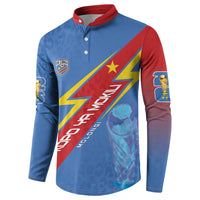 DR Congo 2026 Kopo ya Mokili Custom Button Sweatshirt Leopards Making History