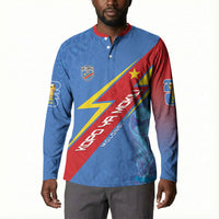 DR Congo 2026 Kopo ya Mokili Custom Button Sweatshirt Leopards Making History