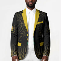Ghana Black Star Custom Blazer Gold Ananse Spiderweb Inspired