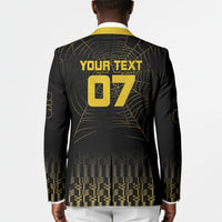 Ghana Black Star Custom Blazer Gold Ananse Spiderweb Inspired