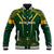 Personalised South African Heritage Day Baseball Jacket Kente Ethnic Patterns Mix Springboks LT7 - Wonder Print Shop