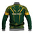 Personalised South African Heritage Day Baseball Jacket Kente Ethnic Patterns Mix Springboks LT7 - Wonder Print Shop