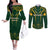 personalised-south-african-heritage-day-couples-matching-off-the-shoulder-long-sleeve-dress-and-long-sleeve-button-shirts-kente-ethnic-patterns-mix-springboks