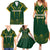 Personalised South African Heritage Day Family Matching Summer Maxi Dress and Hawaiian Shirt Kente Ethnic Patterns Mix Springboks - Wonder Print Shop