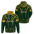 Personalised South African Heritage Day Hoodie Kente Ethnic Patterns Mix Springboks - Wonder Print Shop