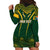 Personalised South African Heritage Day Hoodie Dress Kente Ethnic Patterns Mix Springboks - Wonder Print Shop