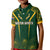 Personalised South African Heritage Day Kid Polo Shirt Kente Ethnic Patterns Mix Springboks - Wonder Print Shop