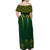 Personalised South African Heritage Day Off Shoulder Maxi Dress Kente Ethnic Patterns Mix Springboks - Wonder Print Shop