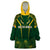 Personalised South African Heritage Day Wearable Blanket Hoodie Kente Ethnic Patterns Mix Springboks - Wonder Print Shop