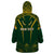 Personalised South African Heritage Day Wearable Blanket Hoodie Kente Ethnic Patterns Mix Springboks - Wonder Print Shop