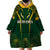 Personalised South African Heritage Day Wearable Blanket Hoodie Kente Ethnic Patterns Mix Springboks - Wonder Print Shop