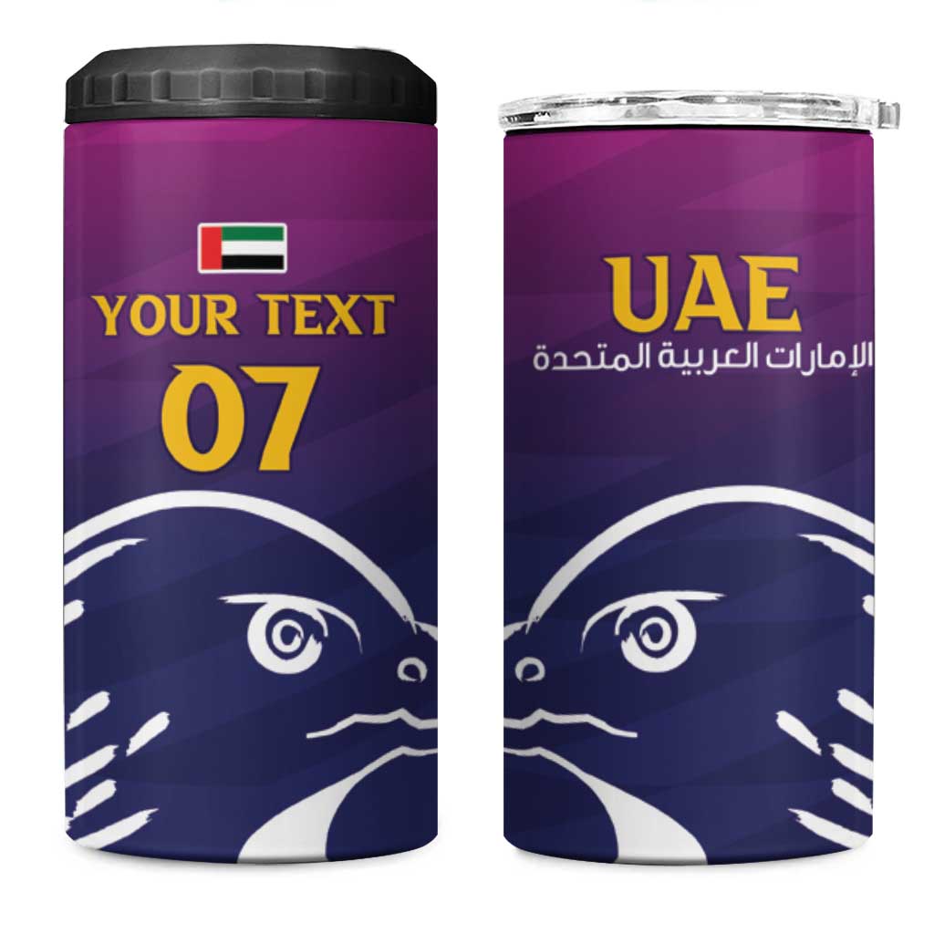 UAE Cricket Custom 4 in 1 Can Cooler Tumbler Arabian Falcon LT7 - Wonder Print Shop