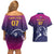 UAE Cricket Custom Couples Matching Off Shoulder Short Dress and Hawaiian Shirt Arabian Falcon LT7 - Wonder Print Shop