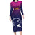 UAE Cricket Custom Family Matching Long Sleeve Bodycon Dress and Hawaiian Shirt Arabian Falcon LT7 - Wonder Print Shop