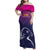 UAE Cricket Custom Family Matching Off Shoulder Maxi Dress and Hawaiian Shirt Arabian Falcon LT7 - Wonder Print Shop