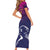 UAE Cricket Custom Family Matching Short Sleeve Bodycon Dress and Hawaiian Shirt Arabian Falcon - Wonder Print Shop