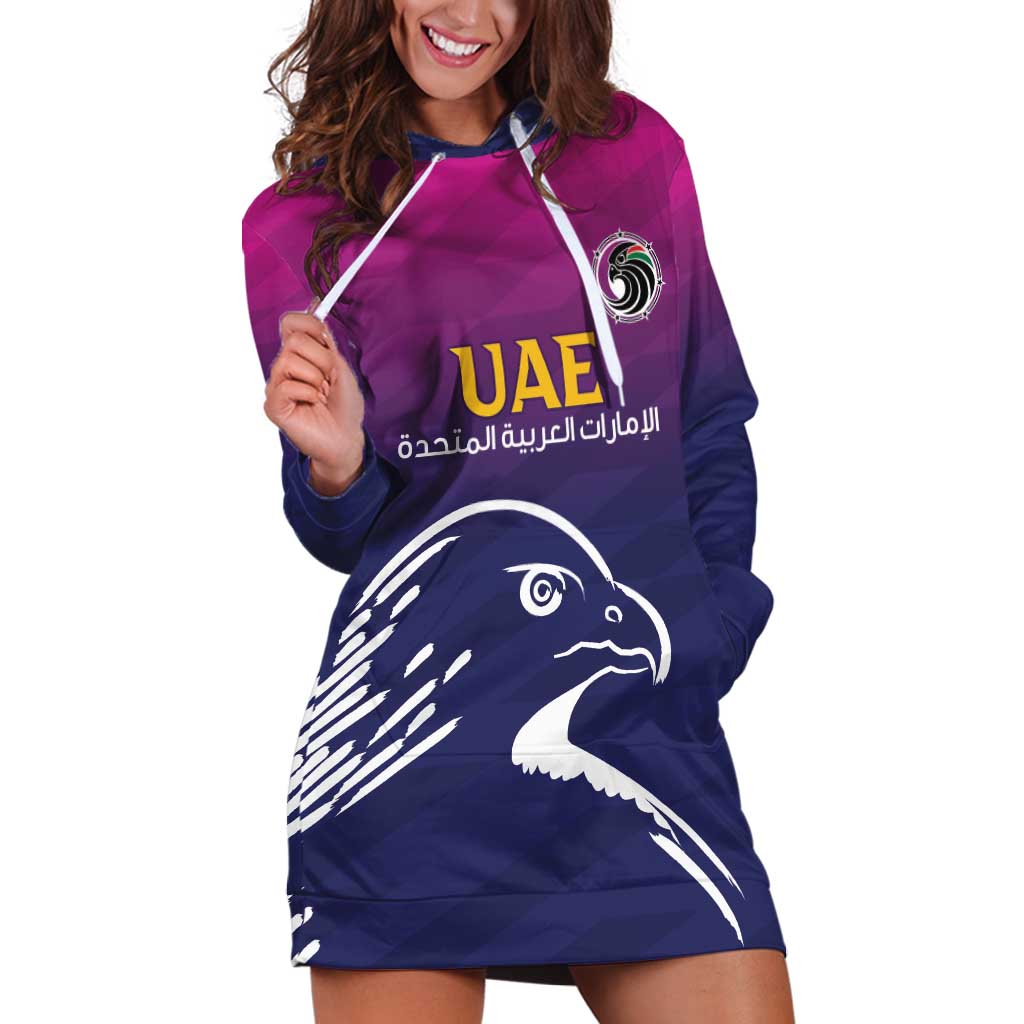 UAE Cricket Custom Hoodie Dress Arabian Falcon - Wonder Print Shop