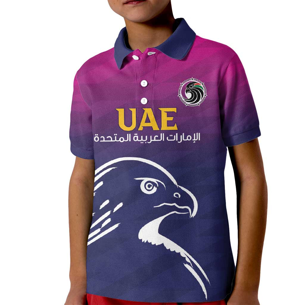 UAE Cricket Custom Kid Polo Shirt Arabian Falcon - Wonder Print Shop