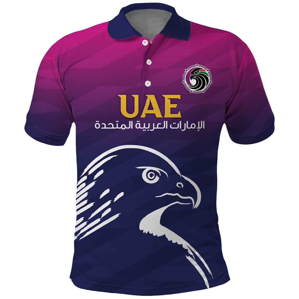 UAE Cricket Custom Polo Shirt Arabian Falcon - Wonder Print Shop