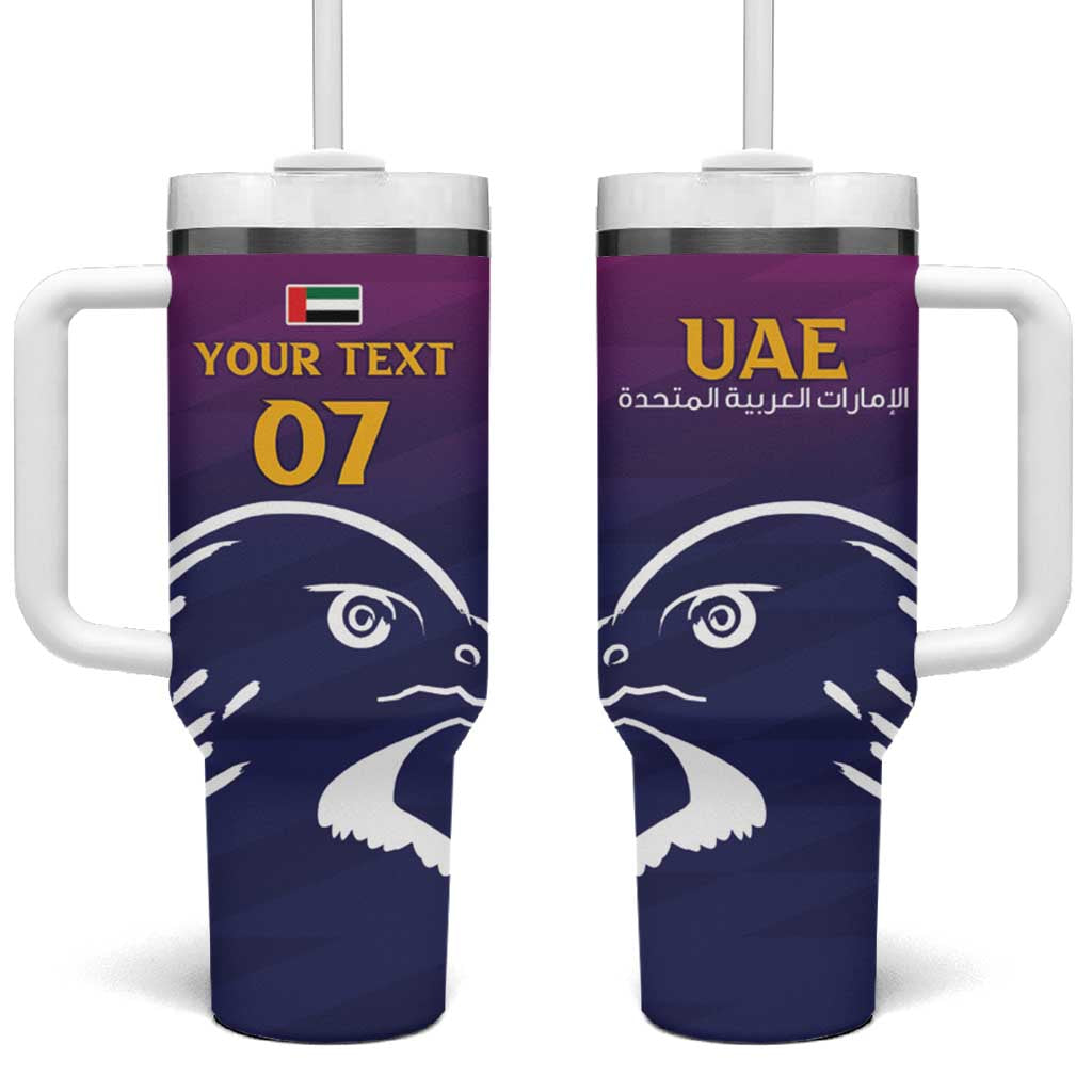 UEA Cricket Custom Tumbler With Handle Arabian Falcon