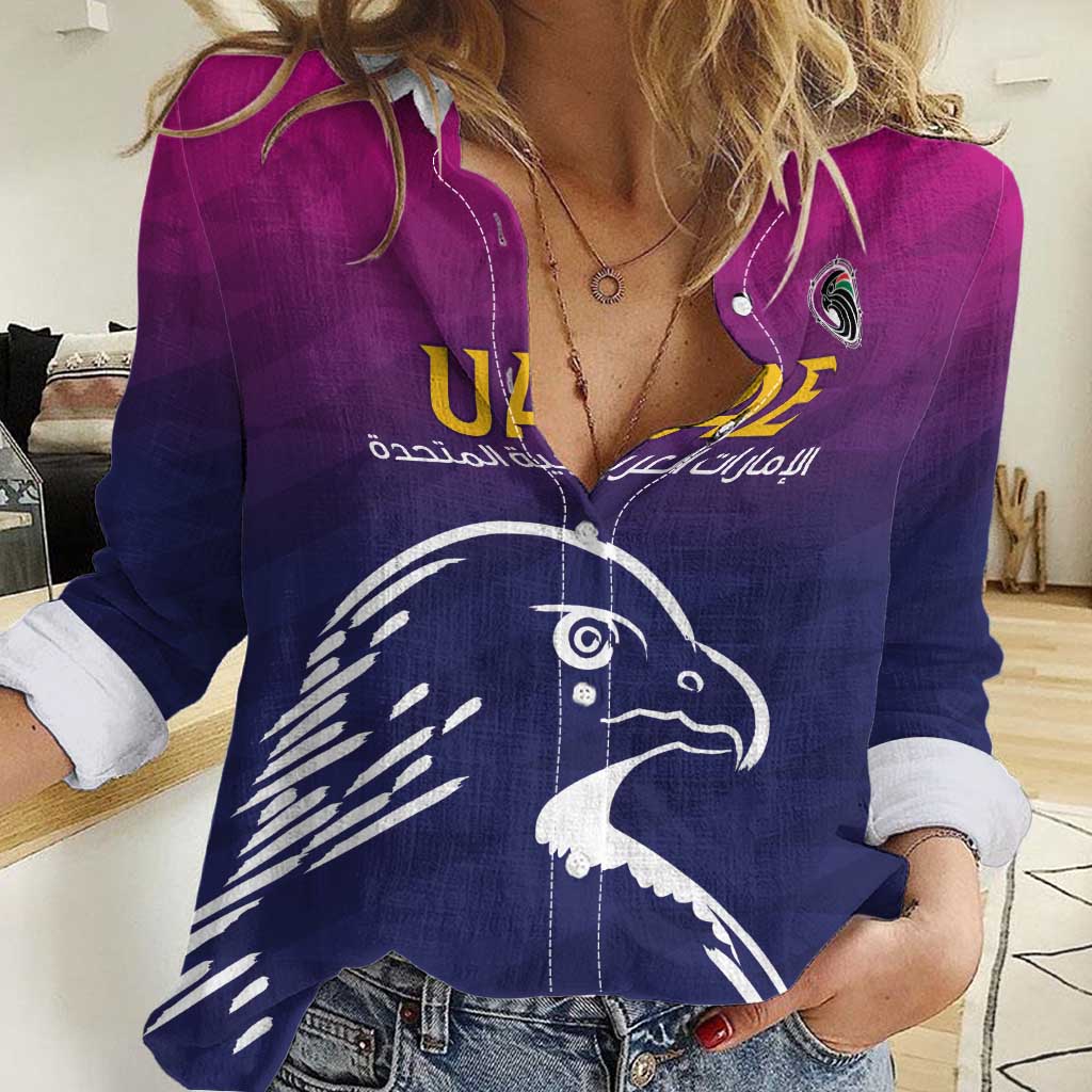 UEA Cricket Custom Women Casual Shirt Arabian Falcon