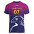 UEA Cricket Custom Women V-Neck T-Shirt Arabian Falcon