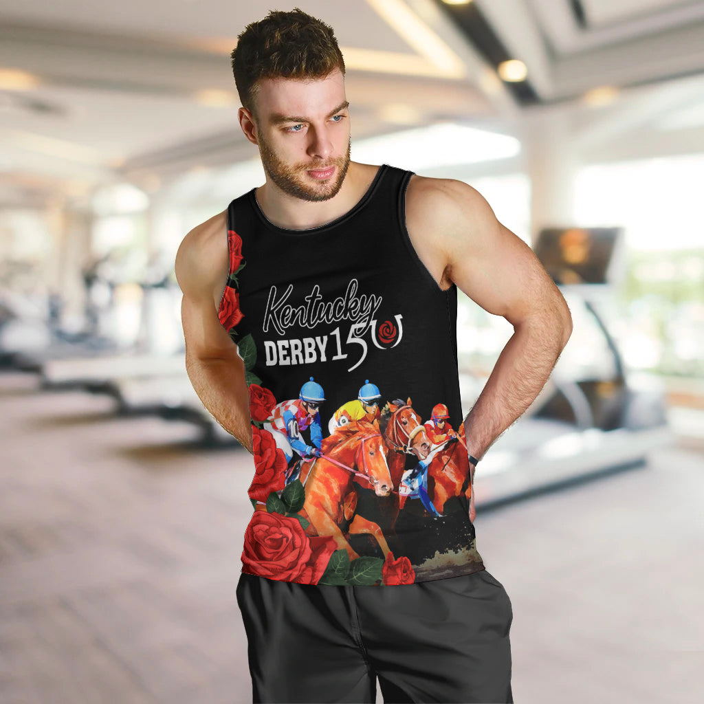 Horse Racing Custom Men Tank Top 150 Anniversary Race For the Roses - Wonder Print Shop