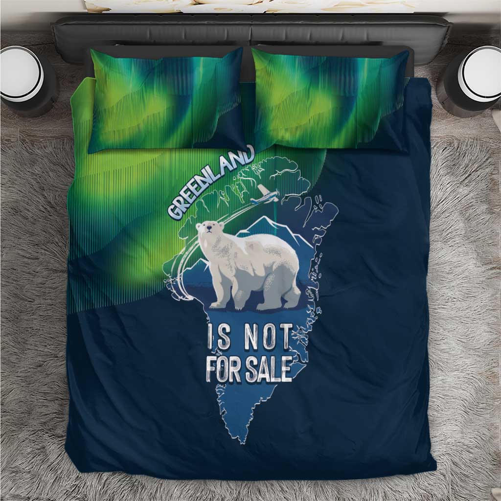 Greenland Is Not For Sale Bedding Set Arctic Aurora Borealis