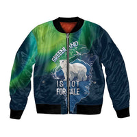 Greenland Is Not For Sale Bomber Jacket Arctic Aurora Borealis
