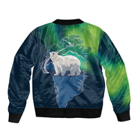 Greenland Is Not For Sale Bomber Jacket Arctic Aurora Borealis