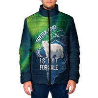 Greenland Is Not For Sale Padded Jacket Arctic Aurora Borealis