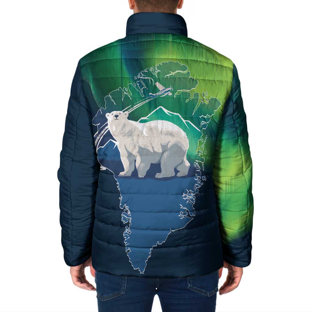 Greenland Is Not For Sale Padded Jacket Arctic Aurora Borealis
