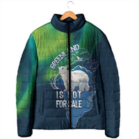 Greenland Is Not For Sale Padded Jacket Arctic Aurora Borealis