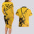 Sweden Ice Hockey Personalized Couples Matching Long Sleeve Bodycon Dress and Hawaiian Shirt Tre Kronor - GO Sweden