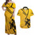 Sweden Ice Hockey Personalized Couples Matching Off Shoulder Maxi Dress and Hawaiian Shirt Tre Kronor - GO Sweden