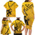 Sweden Ice Hockey Personalized Family Matching Long Sleeve Bodycon Dress and Hawaiian Shirt Tre Kronor - GO Sweden