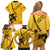 Sweden Ice Hockey Personalized Family Matching Off Shoulder Short Dress and Hawaiian Shirt Tre Kronor - GO Sweden