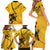 Sweden Ice Hockey Personalized Family Matching Short Sleeve Bodycon Dress and Hawaiian Shirt Tre Kronor - GO Sweden