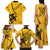 Sweden Ice Hockey Personalized Family Matching Tank Maxi Dress and Hawaiian Shirt Tre Kronor - GO Sweden