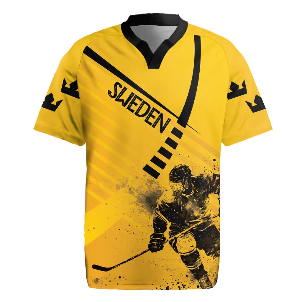 Sweden Ice Hockey Personalized Rugby Jersey Tre Kronor - GO Sweden