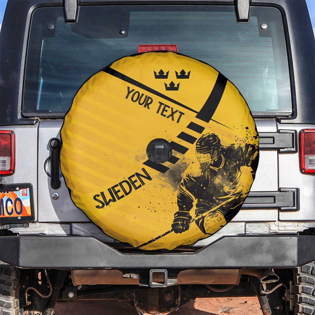 Sweden Ice Hockey Personalized Spare Tire Cover Tre Kronor - GO Sweden