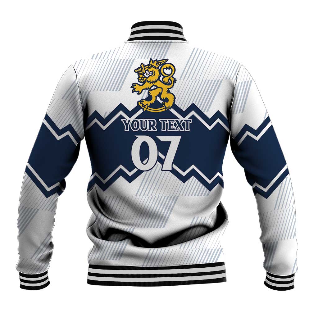 Suomi Ice Hockey Custom Baseball Jacket Scandinavian Mountains Inspired