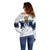 Suomi Ice Hockey Custom Off Shoulder Sweater Scandinavian Mountains Inspired