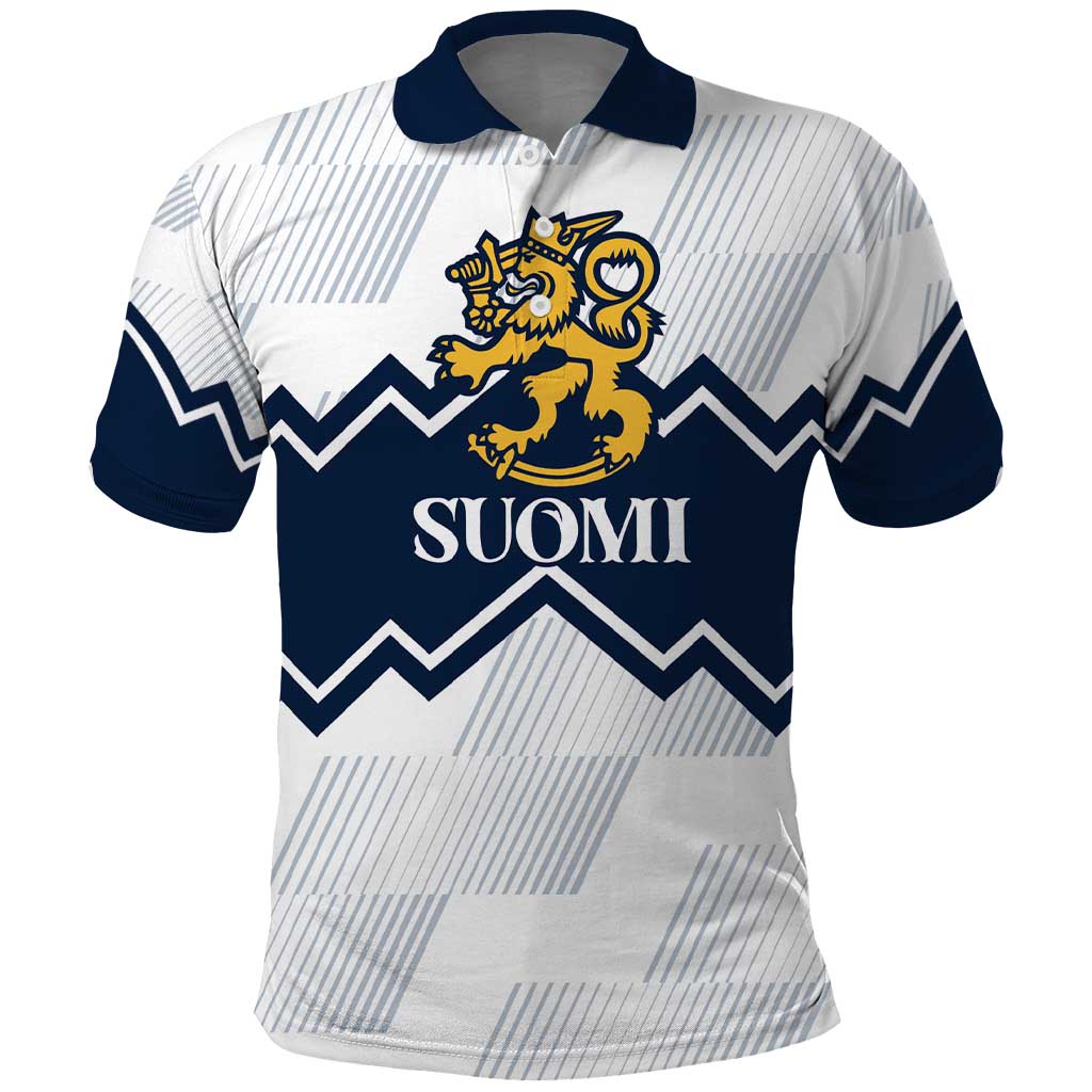 Suomi Ice Hockey Custom Polo Shirt Scandinavian Mountains Inspired