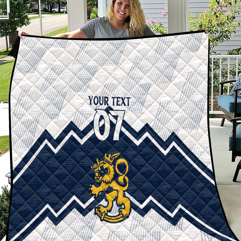 Suomi Ice Hockey Custom Quilt Scandinavian Mountains Inspired