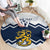 Suomi Ice Hockey Custom Round Carpet Scandinavian Mountains Inspired