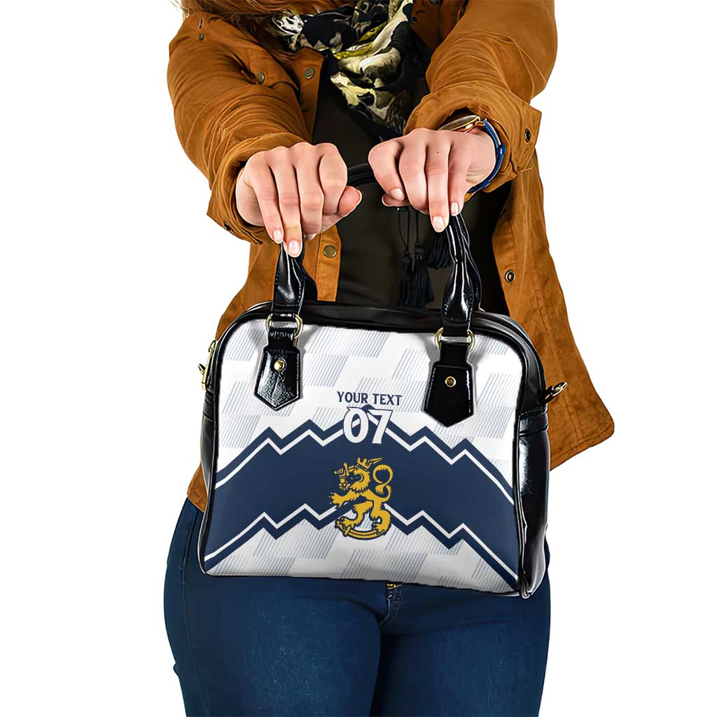 Suomi Ice Hockey Custom Shoulder Handbag Scandinavian Mountains Inspired