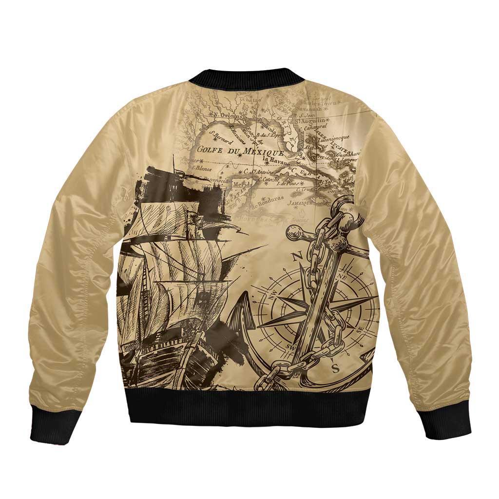 Gulf Of Mexico Vintage Map Est.1550 Bomber Jacket
