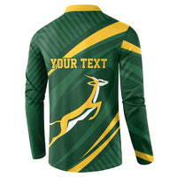 Personalized South Africa Rugby Bokke Button Sweatshirt Minimalism Style